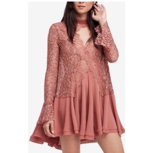 Free people Secret Origins Pieced Lace Tunic